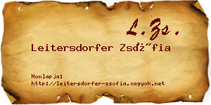 Leitersdorfer Zsófia névjegykártya